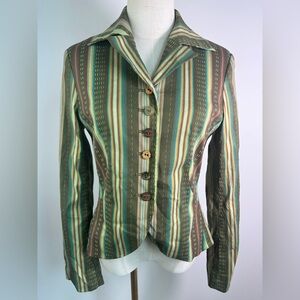 VTG Y2K EYE Striped Blazer